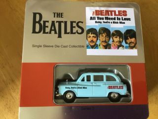 Beatles All You Need Is Love Diecast London Taxi Tin T - Shirt Plaque