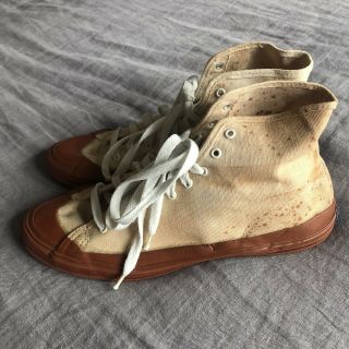 Vintage Us Keds Canvas High - Top Sneakers Athletic Shoes Women’s Size 8 - 8.  5