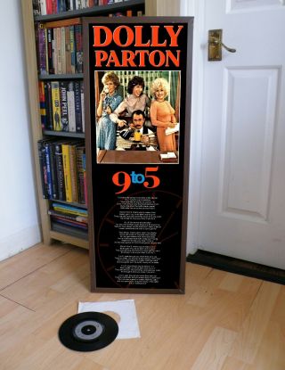 Dolly Parton Nine To Five Promo Poster Lyric Sheet.  9 To 5,  Movie