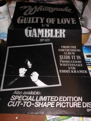 Whitesnake Guilty Of Love U K Promo Poster