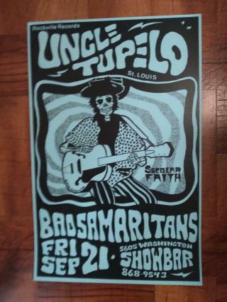 Uncle Tupelo Poster @ The Showbar 1990 Son Volt,  Jay Farrar,  Jeff Tweedy,  Wilco