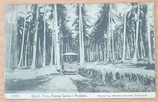 Malaya Penang Electric Tram Postcard