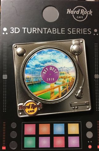 Hard Rock Cafe Key West,  Florida 3d Turntable Series Pin 2018 Le 200
