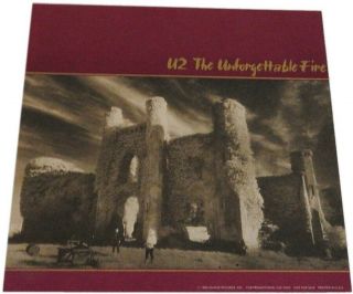 U2 The Unforgettable Fire 1984 Promo 12x12 Display Flat Island Records