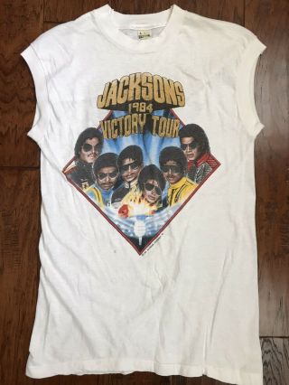 Jacksons Vintage 1984 Victory Tour Pop Rhythm & Blues T - Shirt