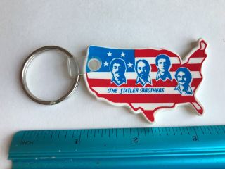 Vtg The Statler Brothers Patriotic All American Country Music Keychain Key Ring