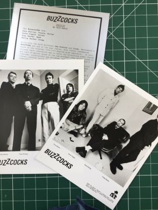 Buzzcocks All Set Rare Vintage 1996 U.  S Press Kit Bio,  8x10 Photos Punk