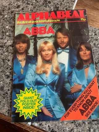 Vintage Alphabeat Part One Abba Giant Fold Out Poster