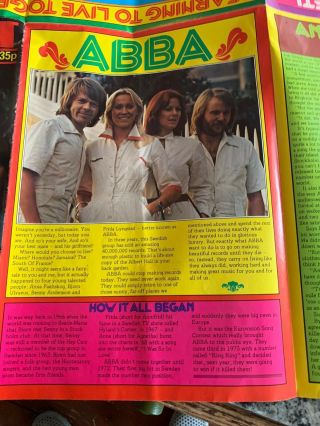 Vintage Alphabeat Part One ABBA Giant Fold Out Poster 3