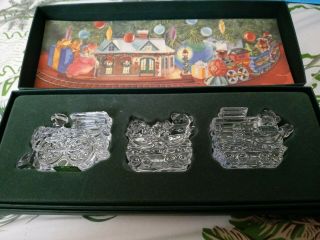 Marquis By Waterford Crystal The Christmas Train 3 Pc.