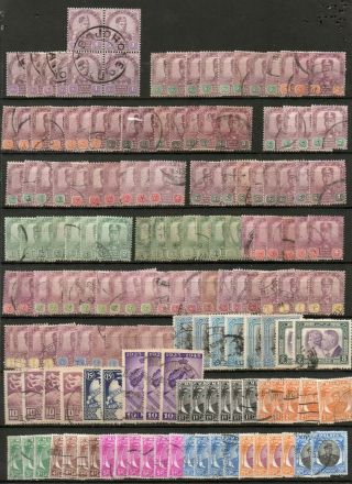 Malaya Johore Accumulation Of Good Stamps Issued 1891 To 1952