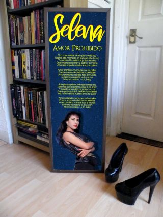 Selena Amor Prohibido Promotional Poster Lyric Sheet,  Latin,  Jazz,  Tejano,  Cuba