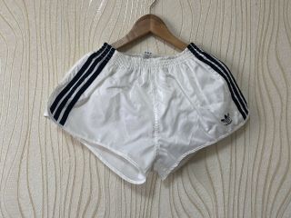 Adidas 80s 90 S Vintage Football Soccer Shorts White Sz L Made In Yugoslavia
