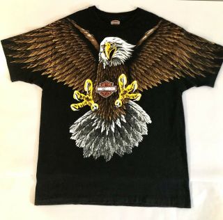 Vintage 1993 Harley Davidson Eagle Stratman T Shirt Fletcher 