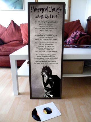 Howard Jones What Is Love ? Poster Lyric Sheet,  Human 