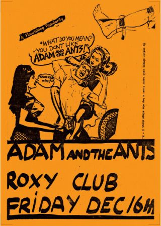 Adam & The Ants Poster - Live At The Roxy Club London 1977 Reprinted Edition