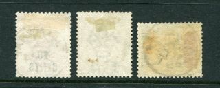 1885 Hong Kong GB QV 20c on 30c,  50c on 48c & $1 on 96c O/P stamps set 2