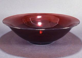 Anchor Hocking 11 1/2 " Royal Ruby Red Glass Salad Serving Bowl