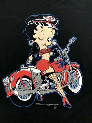 Vintage 90s Betty Boop Motorcycle Chopper T Shirt Large 1992 Very Rare USA Made 2