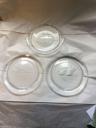 Baccarat Vintage Crystal Plate 5 3/4” By 1/2” Deep 3 Piece Set