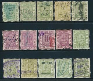 Hong Kong (china).  15 Revenue Stamps
