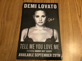 Demi Lovato Signed 11” By 17” Double Sided Promo Poster In -