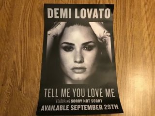 Demi Lovato signed 11” by 17” double sided promo poster in - 3