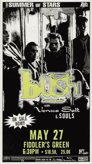Bush Veruca Salt Denver Concert Poster 1997