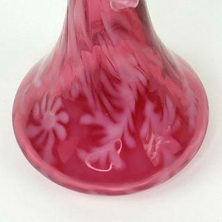 Fenton Cranberry Jack In The Pulpit Vase Daisy Fern 12 