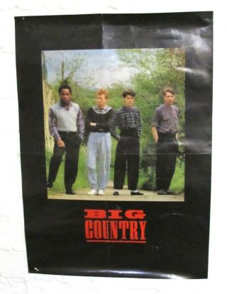 Big Country Official Promo Poster 1980s Album Advertising