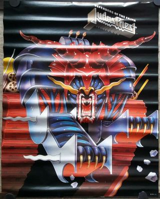 Judas Priest Defenders Of The Faith Poster 1984 Approx 22 X 28