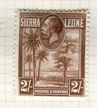 Sierra Leone; 1932 Early Gv Pictorial Issue Hinged Shade Of 2s.  Value