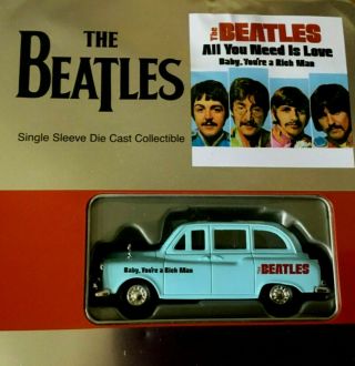 Beatles All You Need Is Love Diecast London Taxi Tin Plaque