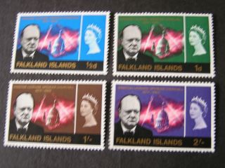Falkland Is.  Scott 158 - 161 (4) 1966 Churchill Memorial Issue.  Mnh