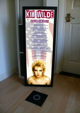 Kim Wilde Kids In America Promo Poster Lyric Sheet,