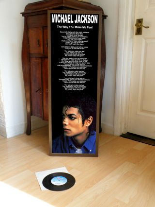 Michael Jackson The Way You Make Me Feel Promo Poster Lyric Sheet,  Thriller