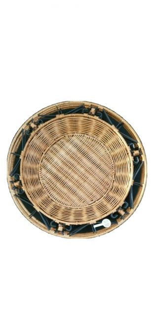 Princess House Casual Home Set Of 4 Metal Rattan Wicker Plate Chargers