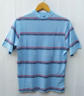 Vintage 70s.  80s Hang Ten Stripe Single Stitch T - Shirt Size Large,  Mambo,  Surf