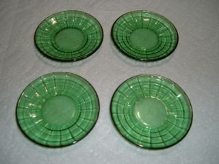 Childrens Akro Agate Stacked Disc Interior Panel Large Trans.  Green Saucers