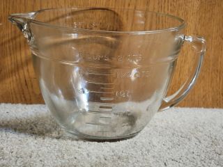 Anchor Hocking Fire King Mixing / Measuring Bowl - Glass - 2 Quart / 8 Cups
