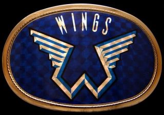 Mj10153 Vintage 1977 Pacifica Wings Rock Music Band Buckle