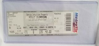 Kelly Clarkson - Vintage 2005 Whole Full Concert Ticket