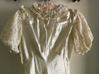 1930’s Bias Cut Satin Wedding Gown