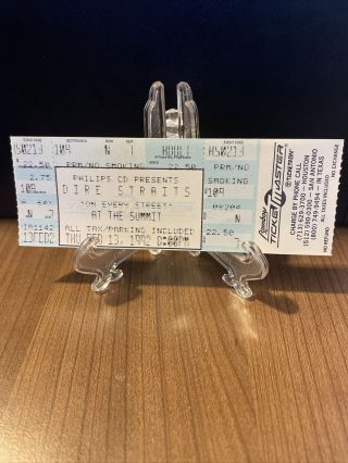 Dire Straits Concert Ticket Vintage February 13 1992 The Summit Houston