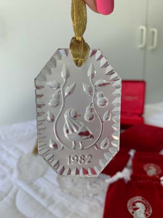 Waterford 12 Days Of Christmas Ornament 1982: Partridge In A Pear Tree