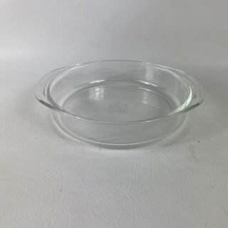 Vintage Pyrex 221 Clear Glass 8.  25” Round Layer Cake Pie Pan Deep Dish Ovenware