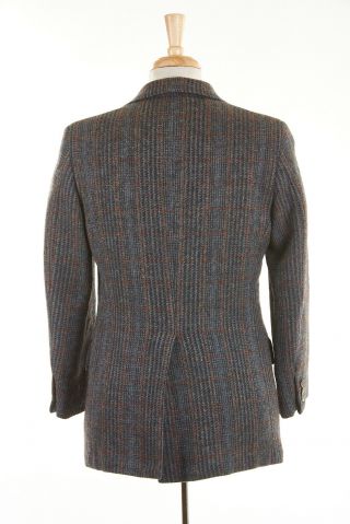 Vintage Mens SOUTHWICK Sport Coat 38 R Steel Gray Purple Plaid Fleck Wool Tweed 3