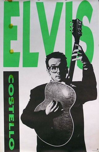 Elvis Costello 1989 Spike Rare Promo Poster