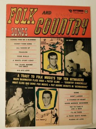 Elvis on Covers Hit Parader and Folk & Country Songs Magazines 1957 3
