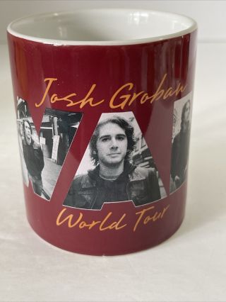 Josh Groban Awake World Tour Coffee Tea Mug Cup Red Gray Black & White Photos